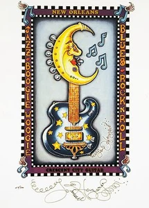 CRESCENT CITY GUITAR Jamie Hayes NEW ORLEANS MUSIC POSTER, Signed - Picture 1 of 1