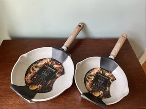 Masterclass Premium Collection Skillet Set ~ 8" & 9.5" ~ Nonstick ~ New ~ Beige - Picture 1 of 17