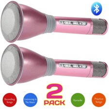 2pack Bluetooth Mini Karaoke Player Wireless Condenser Microphone Speaker Ktv Us