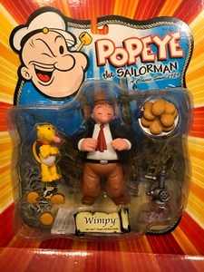 2001 Mezco WIMPY AND JEEP New MOC Popeye The Sailorman Series 1 1:12 ADULT OWNED - Picture 1 of 12