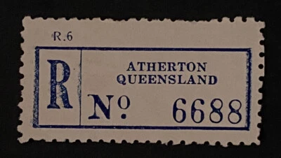 Etiqueta de registro Atherton (Queensland) No. 6688 Foto 1 de 2