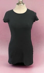 Vestido Camiseta Princesa Polly Acanalado Manga Corta Negro Talla 8 Usado en Excelente Condición - Imagen 1 de 5
