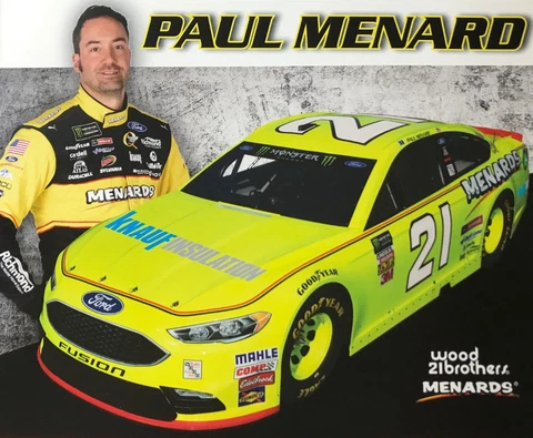 2018 PAUL MENARD "KNAUF" #21 NASCAR MONSTER ENERGY HERO CARD POSTCARD Cover