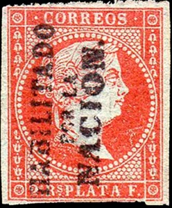 Filipinas - Edi  (*) 20 E - 1869/74 - Isabel II - Sobrecargado - Bild 1 von 1