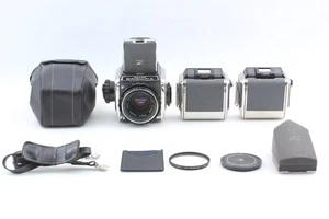 CLA'd【Casi Como Nuevo+++ con 2 Parte Trasera de Película】 Zenza Bronica S2 Modelo Tardío P 75mm De JAPÓN - Imagen 1 de 24