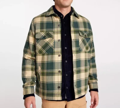 APLINE DESIGN ' MENS ' QUILTED LINED PLAID SHIRT JACKET ' GREEN MOUNTAIN ' XL - Image 1 of 4