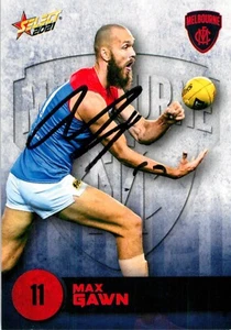 Signed 2021 Melbourne Demons AFL Premiers Select Footy Stars Card - Max Gawn - Picture 1 of 3