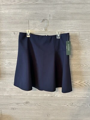 Lauren Ralph Lauren Women Sz 14 Navy Blue Skirt NEW NWT $125 - Image 1 of 4