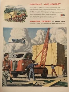 1944 Vintage Autocar Trucks print ad. Contents... One Hellcat - Bild 1 von 1