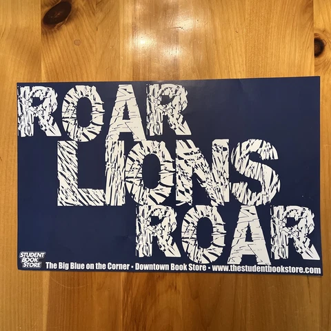 Penn State “Roar Lions Roar” Vintage 11x14 Poster. Lightweight Cardstock Cover