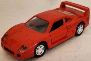Maisto rot Ferrari F40 Rückzug/Reibung Modell Auto Druckguss 1:39 lose (GG) - Bild 1 von 16