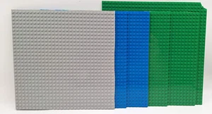 GRUNDMATTEN GRAU, BLAU, GRÜN, MENGE 6, FÜR STEINE BAUEN, (PASST LEGOSTEINEN) - Bild 1 von 2