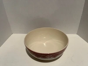 Vintage Niderviller Frankreich rosa und weiß Servierschüssel 9" Zoll Essen - Bild 1 von 3