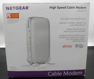 Netgear High Speed Cable Modem Internet DOSCIS 3.0 CMD31T IPv6 New - Image 1 of 4