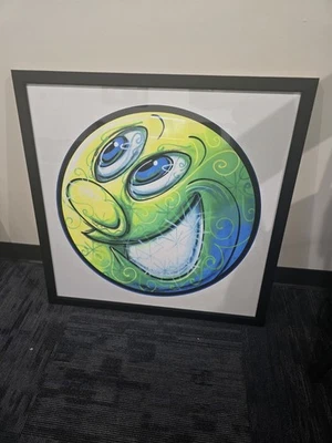 Kenny Scharf "Blimy" Tondo Serigrafía Firmado Edición Limitada Enmarcado Foto 1 de 4