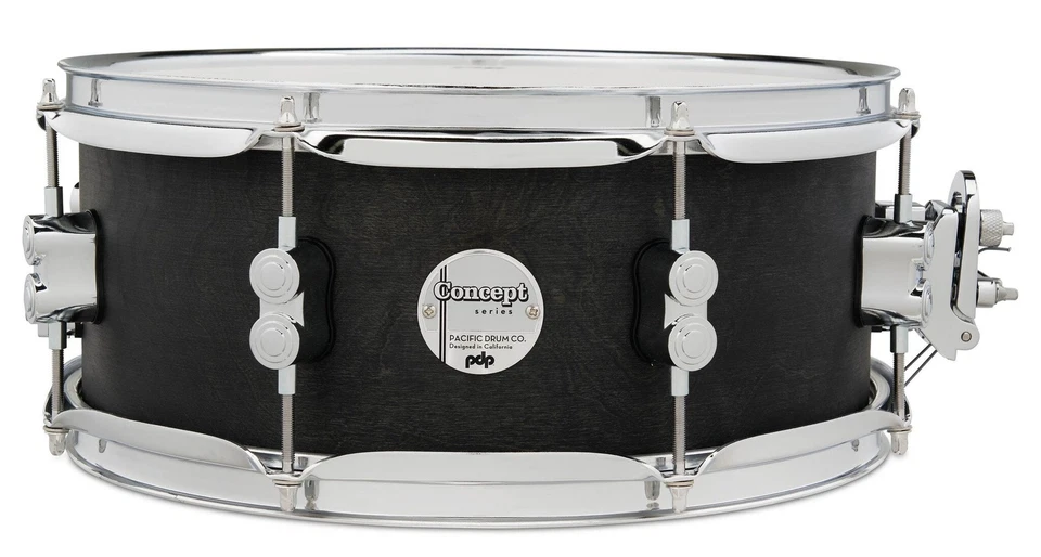 PDP Concept Series Black Wax Maple Snare, 5.5x13, Satin Black w/Chrome Hardware - Image 1 of 1