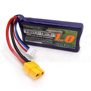 Turnigy Nano-Tech 1000mAh 2S LiPo Batería 7.4V 25C 50C XT60 Enchufe - Imagen 1 de 1
