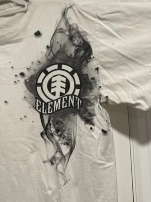 Element Skateboard Y2K Mens XL Tee White Graphic Grey Smoke short Sleeve - Image 1 of 4