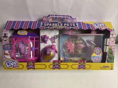 Little Live Pets Sparkle Pets Boutique Interactivo Pájaro Pez Tortugas NUEVO Foto 1 de 4
