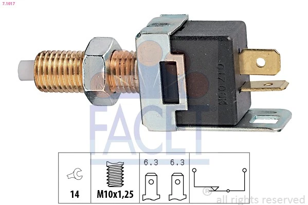 7.1017 FACET Switch, clutch control (engine timing) for ,DAIHATSU,KIA,MAZDA,MITS - Image 1 of 1