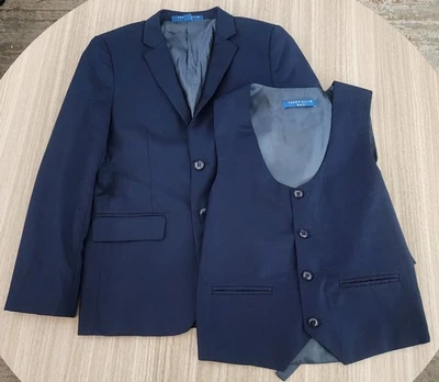 Traje Perry Ellis Niño 2 Piezas En Azul Oscuro Sólido Talla 10 Foto 1 de 4