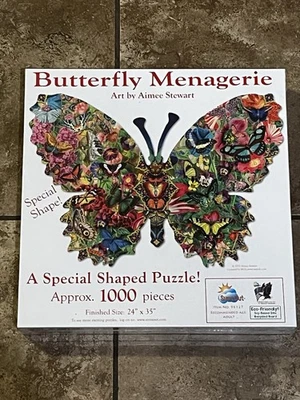 🔥 BUTTERFLY MENAGERIE de Aimee Stewart aprox. Puzzle 1000 piezas NUEVO HECHO EN EE. UU. Foto 1 de 4