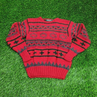 Suéter Nórdico Vintage Y2K Ralph-Lauren Adolescentes M 16x21 Rojo Foto 1 de 4