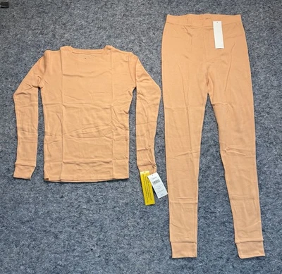 Leveret 2 Piece Pajama Set Girls Size 14 Years Peach LS Shirt & Pants Sleepwear - Image 1 of 4