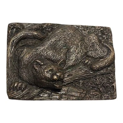 De colección 1979 Spec-Cast Hebilla de Cinturón Wildcat Repujado Heavy Metal Denver Bronce? Foto 1 de 4