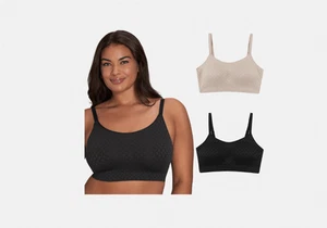Playtex Seamless Full Coverage Wireless Bra, 2-Pack Women's - Picture 1 of 6