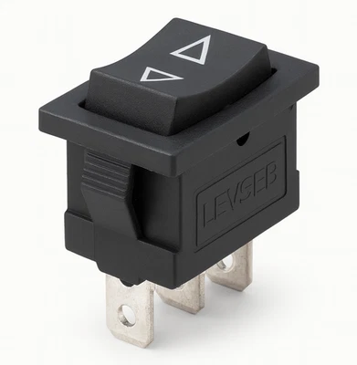 LEVSEB Wipptaster TASTER ON/OFF/ON Einbau 19 x13mm Taster rastet nicht, momentary