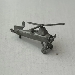 Pewter Miniature Vintage Autogiro 3.5cm Long, 2.5cm Wide, 1.7cm Tall Game Piece? - Foto 1 di 14