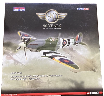 RETIRED/NEW CORGI BIGGIN HILL 1000TH KILL SPIT MK.9 AA31932THE ONLY ONE ON EBAY - Image 1 of 4