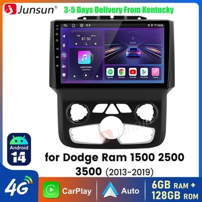 6+128G Carplay Android 14 For Dodge Ram 1500 2500 3500 Car Stereo Radio GPS Navi - Image 1 of 4