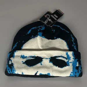 Halloween Michael Myers Maske Roll-Down-Manschette Strick Beanie Mütze Erwachsene OS Horror Neu mit Etikett - Bild 1 von 10