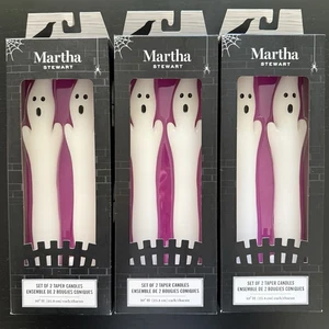 Martha Stewart GHOST Taper Candles Halloween 10” 3 Packs of 2 each NEW - Picture 1 of 4