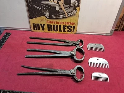 Vintage/Antique Blacksmiths Farrier & Grooming Tools in Good Condition For Age - Image 1 of 4
