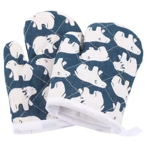 2Pcs Kids Oven Mitt Kitchen Mitt Oven Glove Children Oven Cooking Glove - Picture 1 of 12