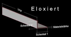 Alu Winkel eloxiert E6 EV1 Aluprofil L Profil Aluminiumprofil 1,5 / 2 / 3 / 4 mm - Bild 1 von 1