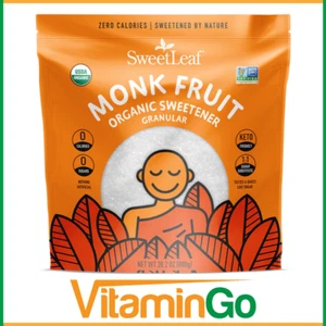 SweetLeaf Organic Monk Fruit 800g Granular Bag | Keto Friendly | Zero Sugar - Picture 1 of 3