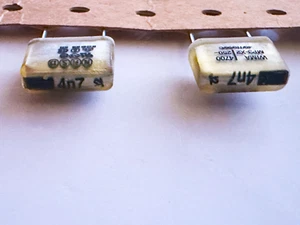 2PCS MP3 X2 4700pF 4n7 WIMA 4.7nF 250VAC Paper Film Capacitor Pitch 10mm - Picture 1 of 2