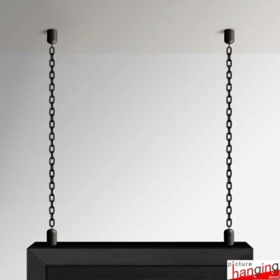 Chain Hanging Framed Chalkboard Set - Hang Cafe Restaurant Menus & Prices Black - Image 1 of 4