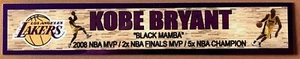 Kobe Bryant Los Angeles Lakers VOLLFARBIGES NAMENSSCHILD - Bild 1 von 1