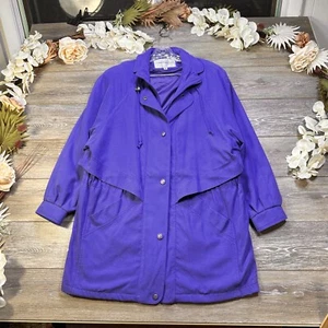 Vintage Forecaster Of Boston Coat Women Size Medium Purple Vintage Rain Jacket - Picture 1 of 17