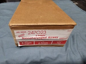 QTY 10, NEW ARGYLE 247023 NASOPHARYNGEAL AIRWAY 6.5mm 26 FR STERILE - Picture 1 of 3