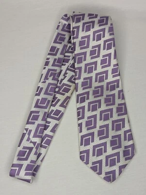 Corbata vintage Lion San Diego para hombre poliéster de Suiza púrpura, blanca Foto 1 de 4