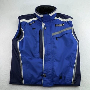Spyder Jacket Vest Mens Large Blue Entrant Dermizax EV Full Zip Utility Outdoor - Picture 1 of 15