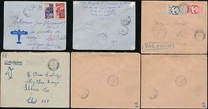 FRENCH AFRICA 1942-45 INTERNAL AIRMAIL AEF TCHAD...3 COVERS - Picture 1 of 1