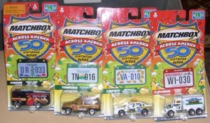 Matchbox Across America - Lot of 4 Vehicles - OR, TN, VA, WI, New in Package - Picture 1 of 1