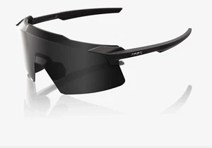 100% Aerocraft Sunglasses, Matte Black Frame - Black Mirror Lens - Picture 1 of 2